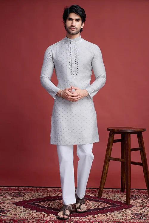 Men’s Elegant Mirror Work With Embroidered Design